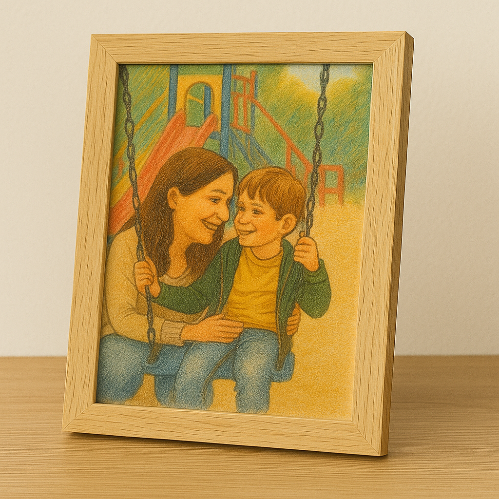 Foto in kindertekening